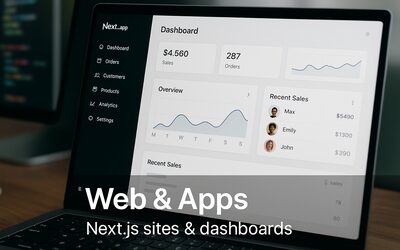Next.js sites & dashboards